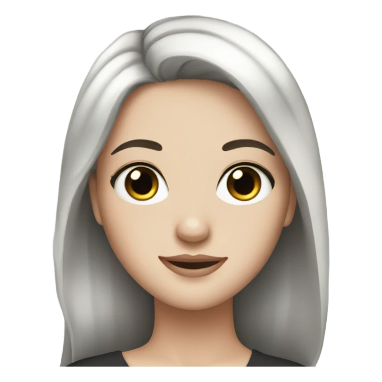 pretty white girl with black hair sticker