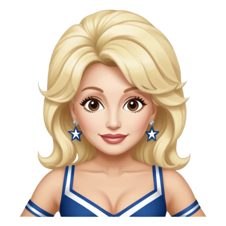 Dolly Parton In A cowboys Cheer leading outfit  sticker