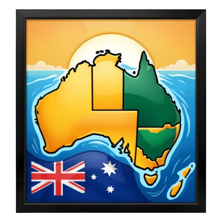 A picture of australia sticker
