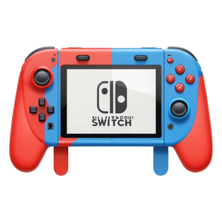 Nintendo switch 1 emoji, controller color is red(left) and blue(right) sticker