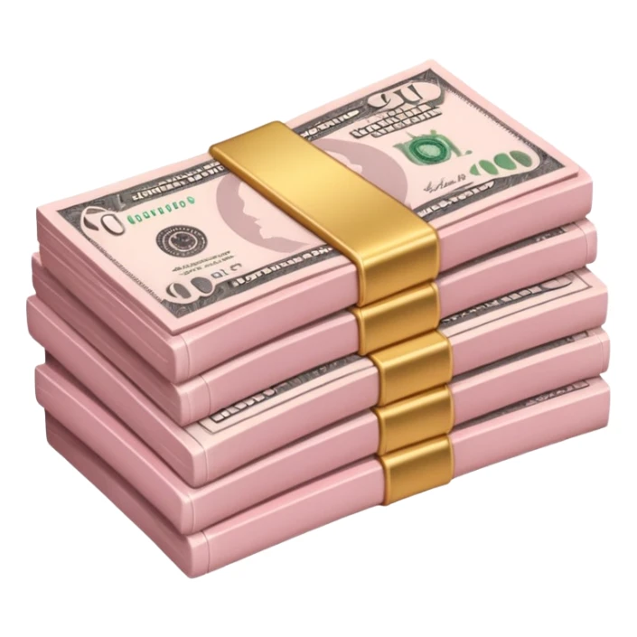 Light Pale Pink money management sticker