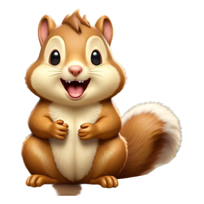 Cinematic Silly Yawning Squirrel Portrait Emoji, Head tilted with a dramatic, wide-open yawn revealing a tiny, adorable snout, soft, downy fur and a fluffy tail slightly askew, Simplified yet irresistibly cute features, highly detailed, glowing with a soft, cozy woodland glow, high shine, relaxed yet humorously expressive, stylized with a dash of whimsical woodland charm, soft glowing outline, capturing the essence of a drowsy yet endearing squirrel that appears ready to stretch and yawn its way into your heart! sticker