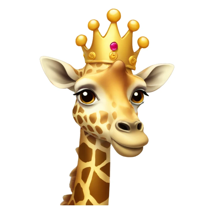giraffe with crown sticker