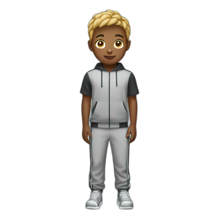 boy wearing a tracksuit full body sticker