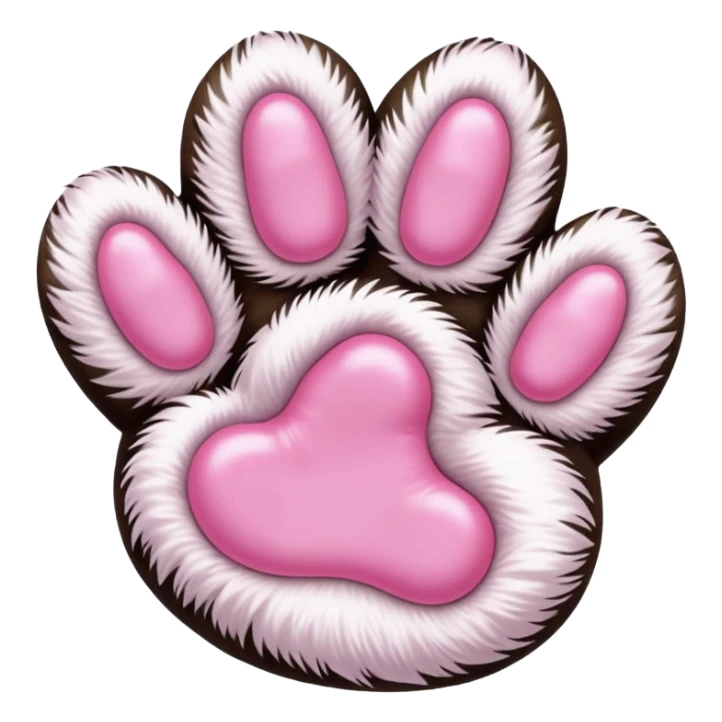cat paw, cute feline foot with pink paw pads sticker