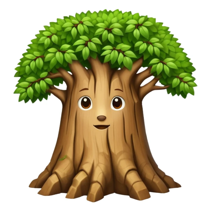 Tree hugging a rock of similar size with its branches  sticker