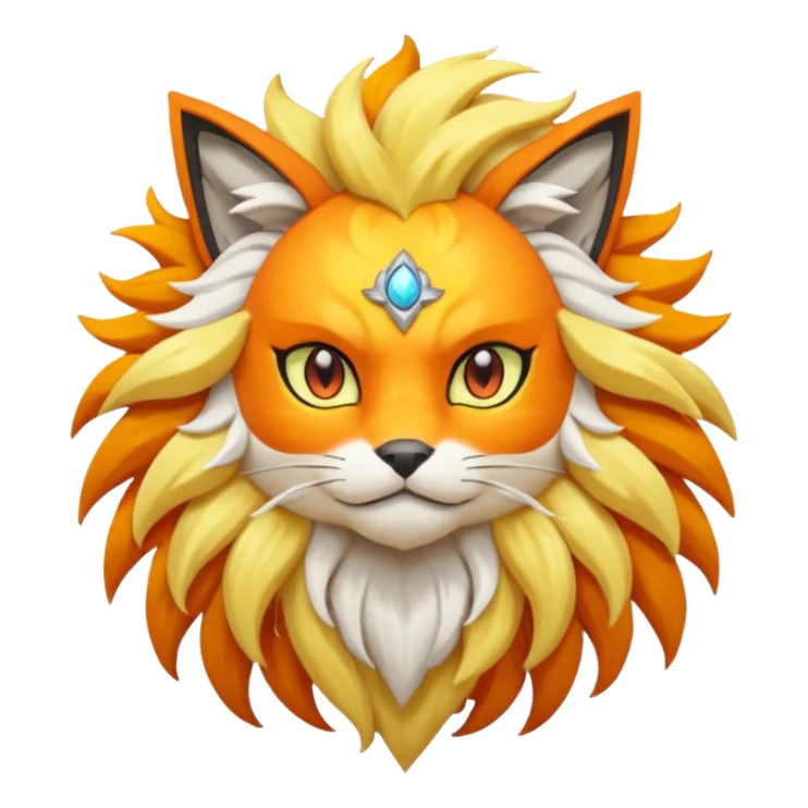 Pokemon legendary oragen and yellow solgaleo sticker