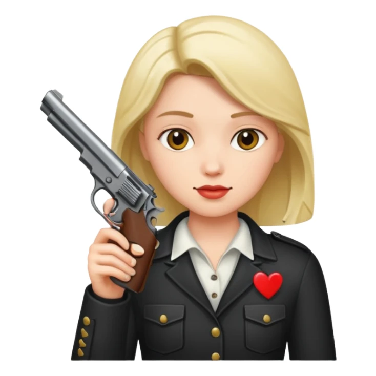 Una persona enamorado con una pistola sticker