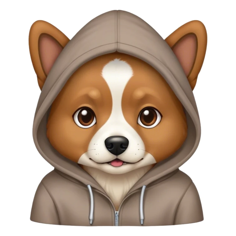 Dog wearing a hoddie  sticker
