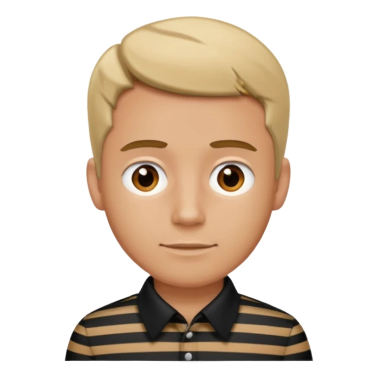 Man with black Striped Shirt not a t shirt sticker