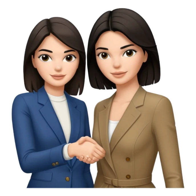 kendall jenner shaking hands with a other woman sticker