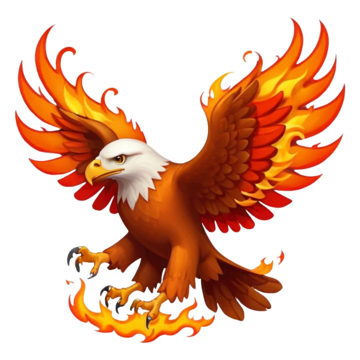 Make a egale with the fire on his body and wing sticker