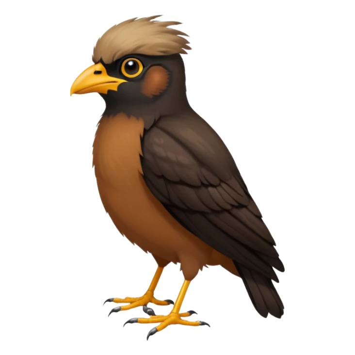 A common myna bird cute emoji sticker
