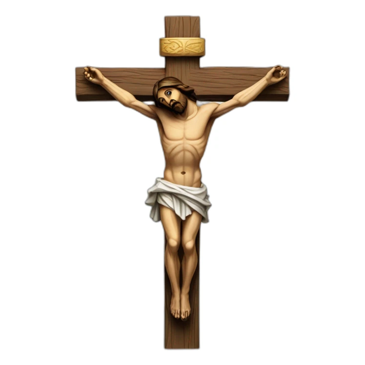 Crucified Jesus on orthodox cross sticker
