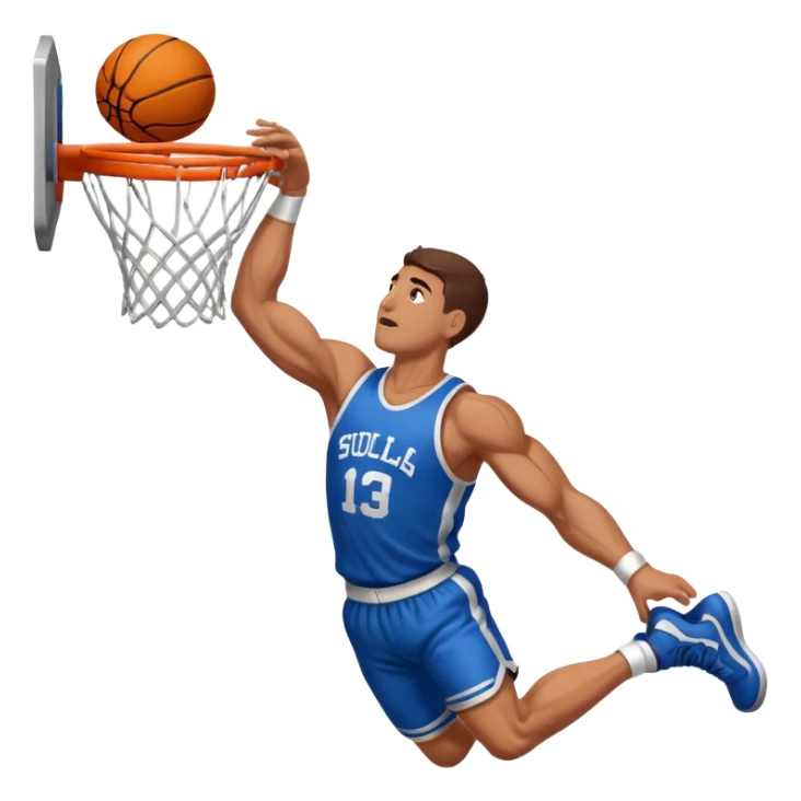 a single arm dunking a basketball into a hoop sticker