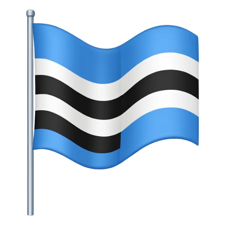 Bandera con tres franjas de azul blanco y negro sticker