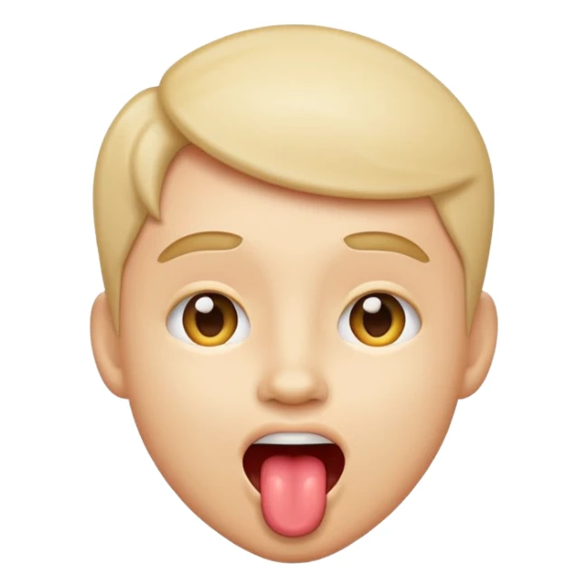 Emoji sticking tongue out and shaking head  sticker