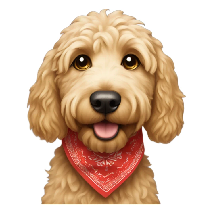 Golden doodle with bandana sticker