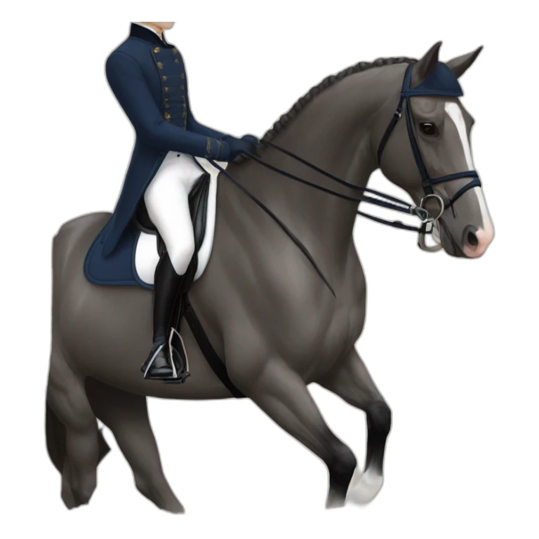 Edward gal doing dressage with totilas  sticker