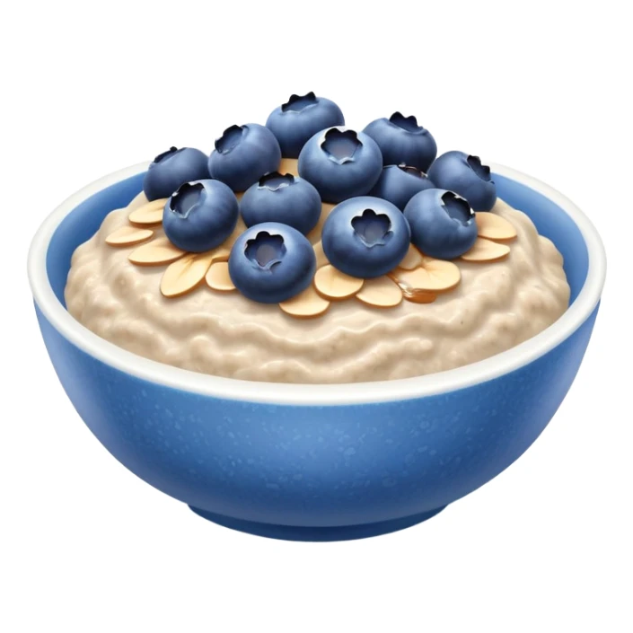 Oatmeal bowl with blueberries sticker