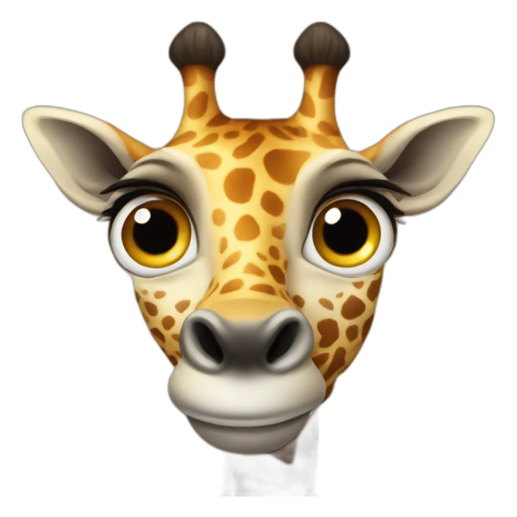 Une girafe avec des gros yeux sticker