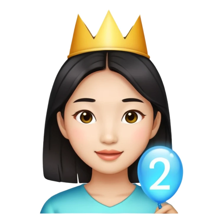 Asian girl  21st birthday  sticker