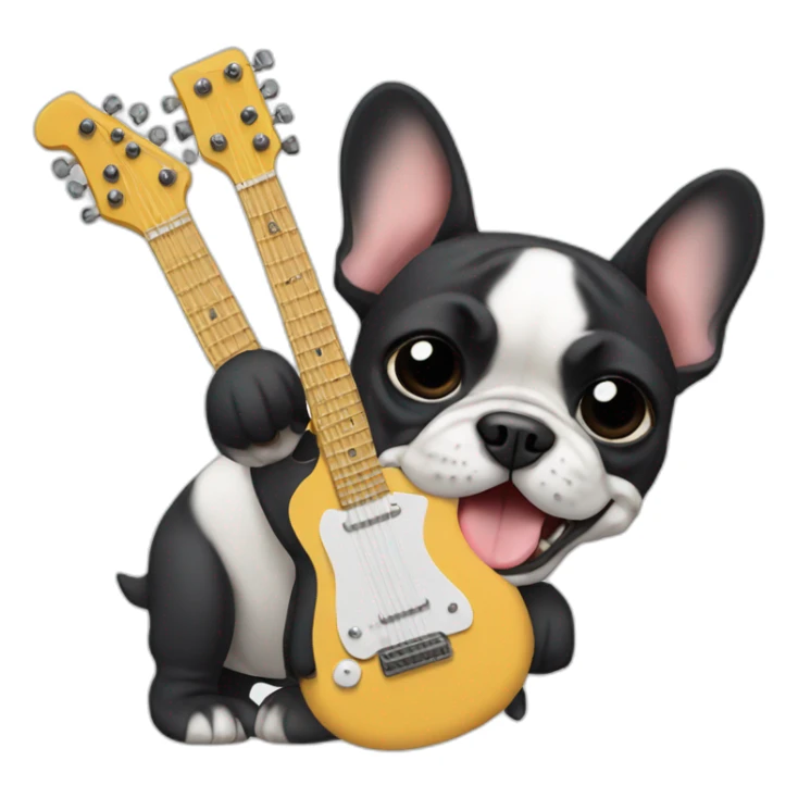 French bulldog guitar sticker