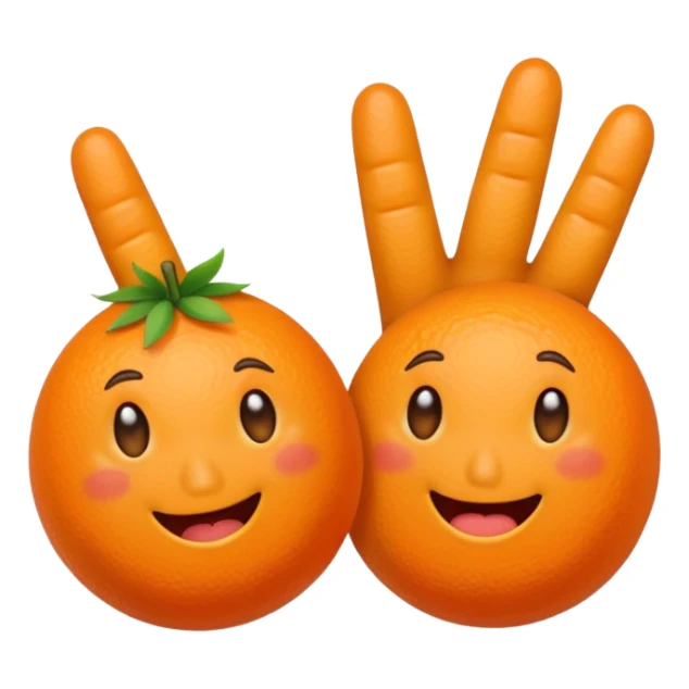 2 middle fingers on Orange sticker