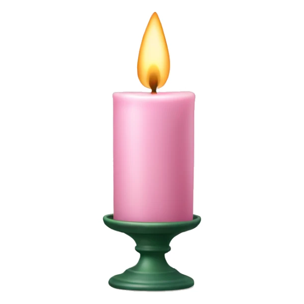 Light pink Christmas candle sticker