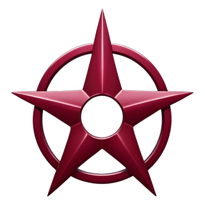 Burgundy Mercedes logo sticker