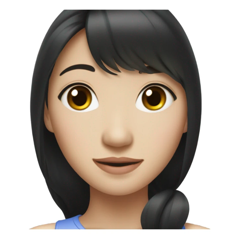 A 19 year old cute chinese spy lady with nice black hair sticker