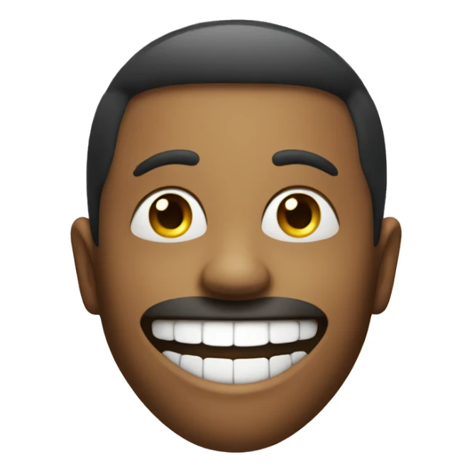 smile with a gin in mouth sticker