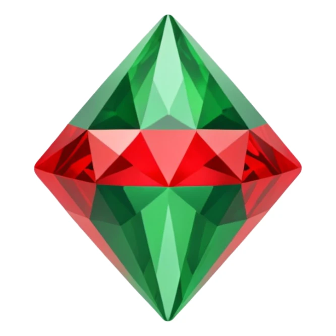 generate a green and a red diamond geometrical form sticker