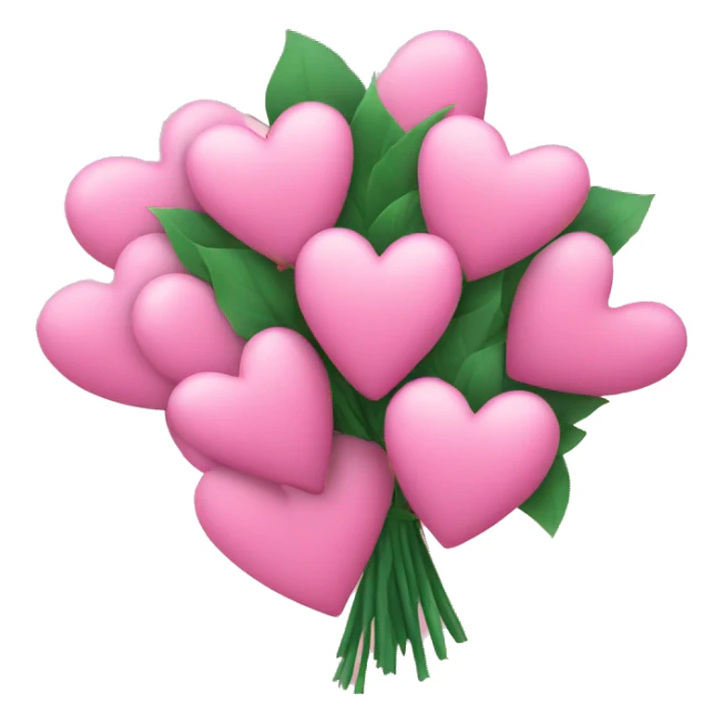 Bouquet of pink hearts sticker