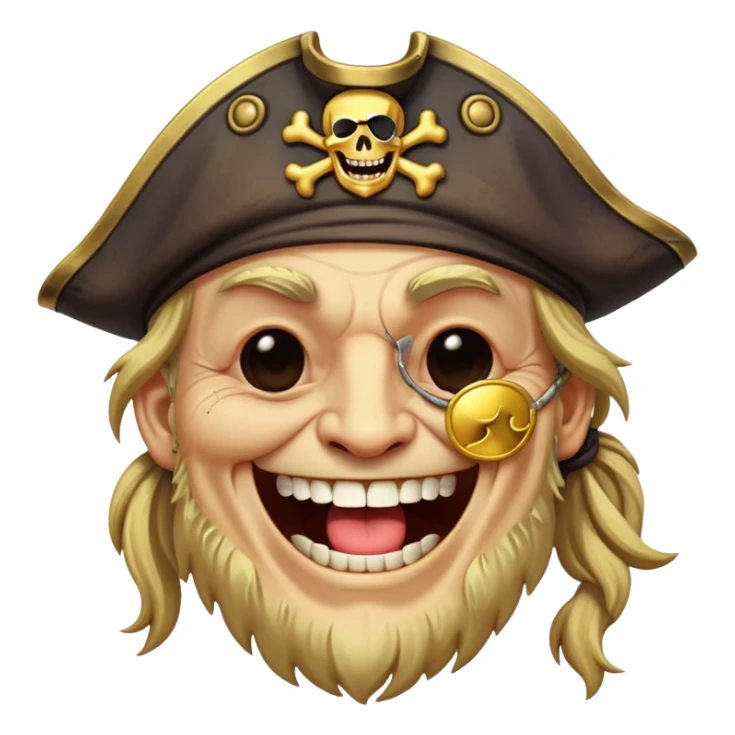 pirate laughing sticker