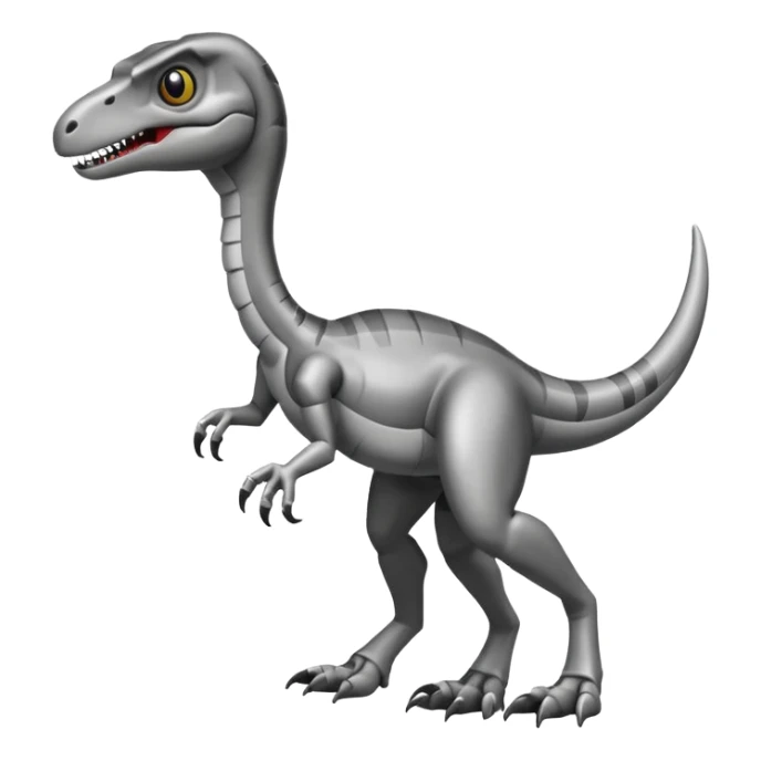 very small full body minimalist velociraptor android style no details sticker