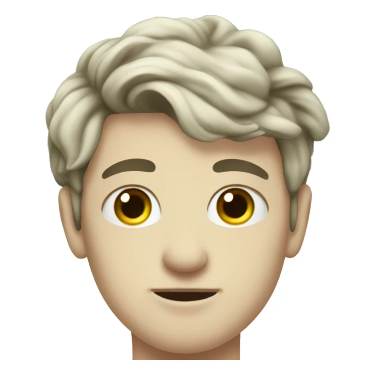 Young men with white skin in formal portrait in nature sticker