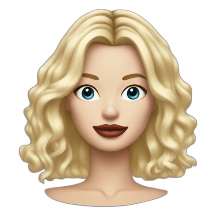 margot robbie with blonde hair sticker