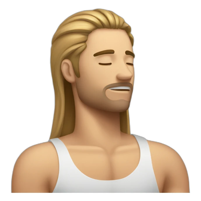 relax shoulder pain behind long-hair sticker