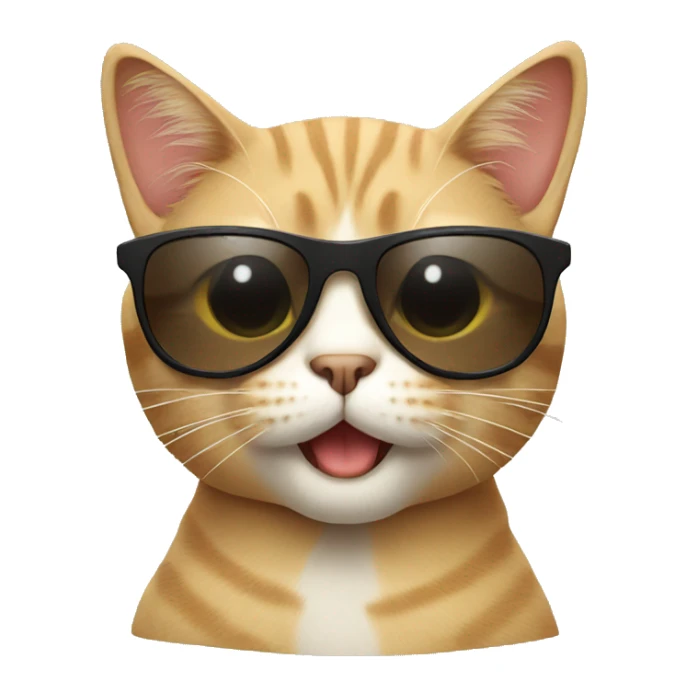 Cat with sunglasses sticker