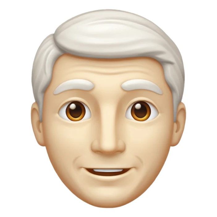 Marble style statue of man face happy sticker