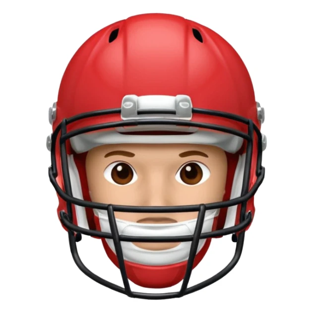 College football player helmet in light red color sticker