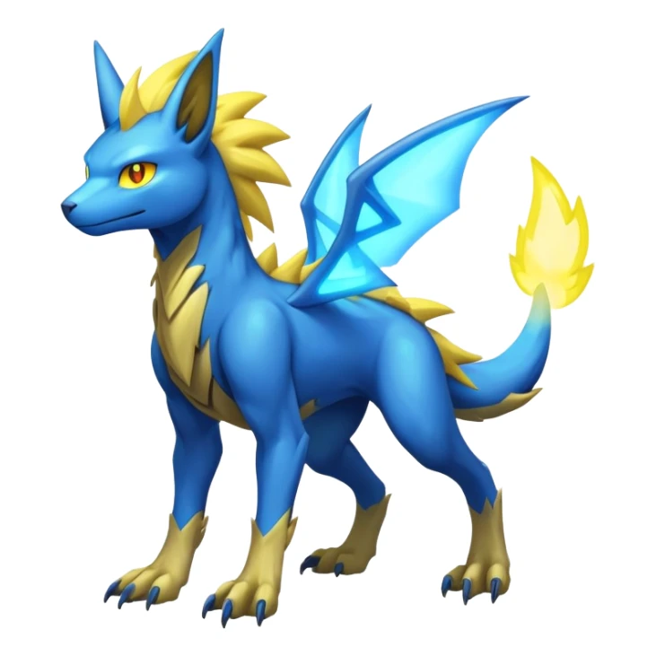 Manectric-Lucio-Draco-Fakémon-hybrid-creature (full body), 4 legs sticker
