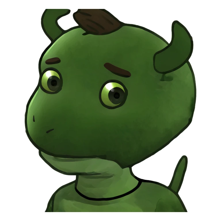 boy with puppy ears brown hair  sticker