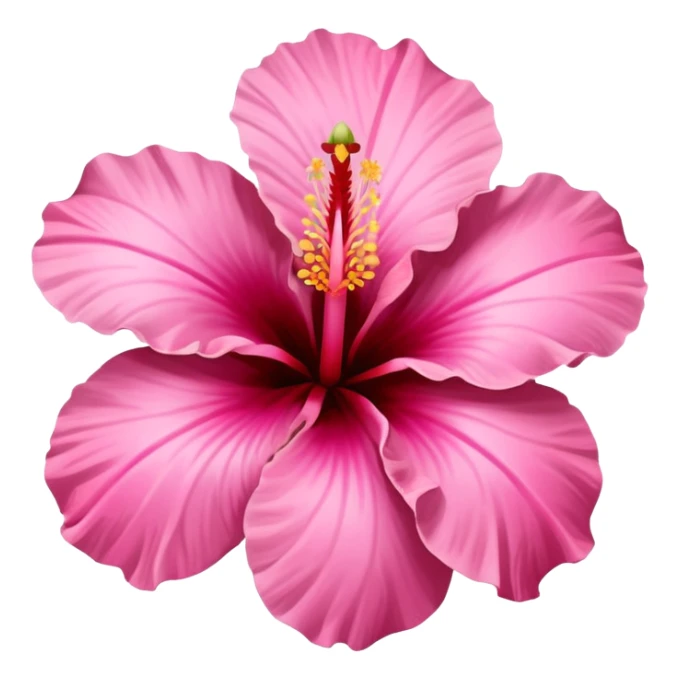 super realistic pink hawaiian flower sticker