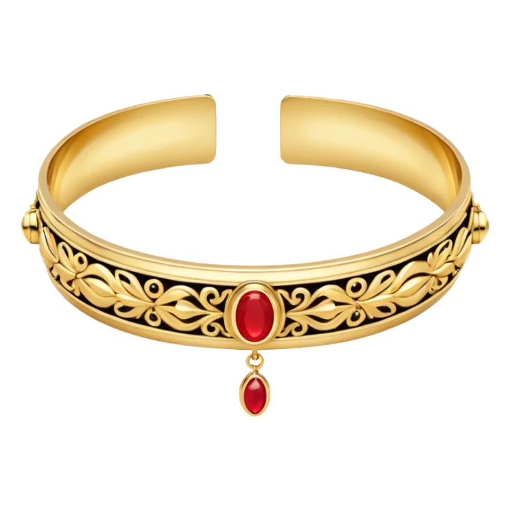Neck traditional gold choker and gold bangel sticker