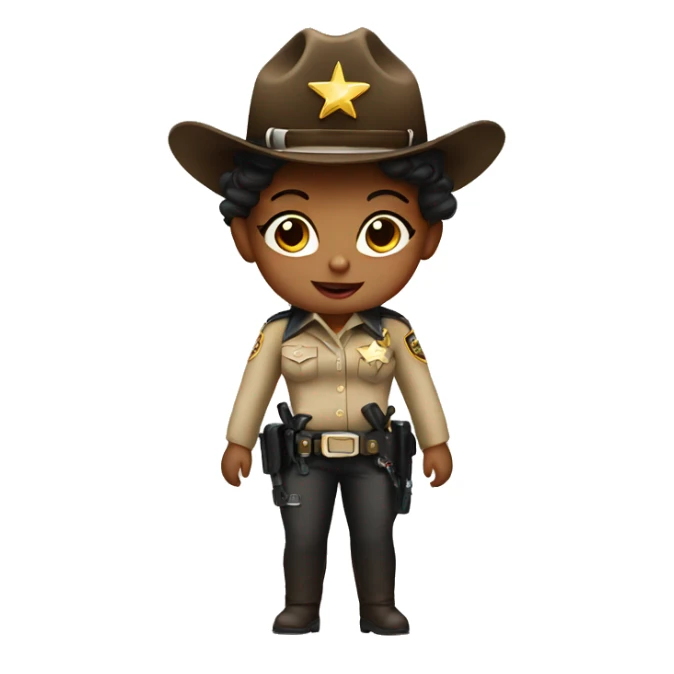 Baby girl dressed as a sheriff on a helicopter  sticker