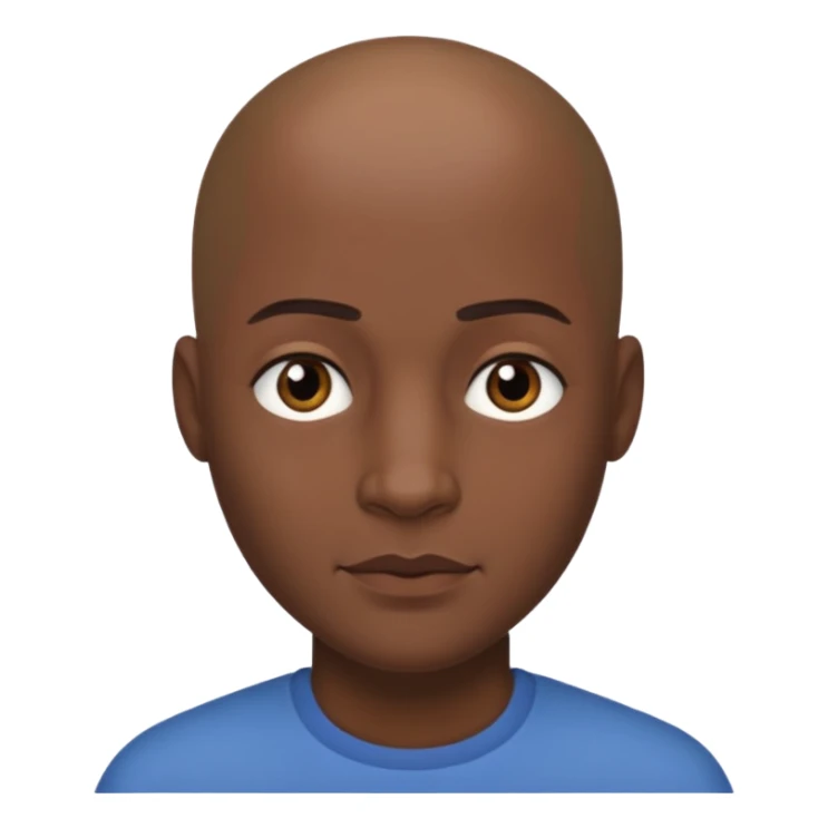 CJ From the game GTA SAN ANDRES Bald, straight jaw and slightly thick eyebrows sticker