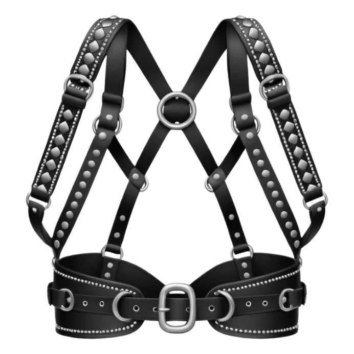 Male BDSM clothing, Chest Harness，excluding the head and the icon, keep it simple. sticker