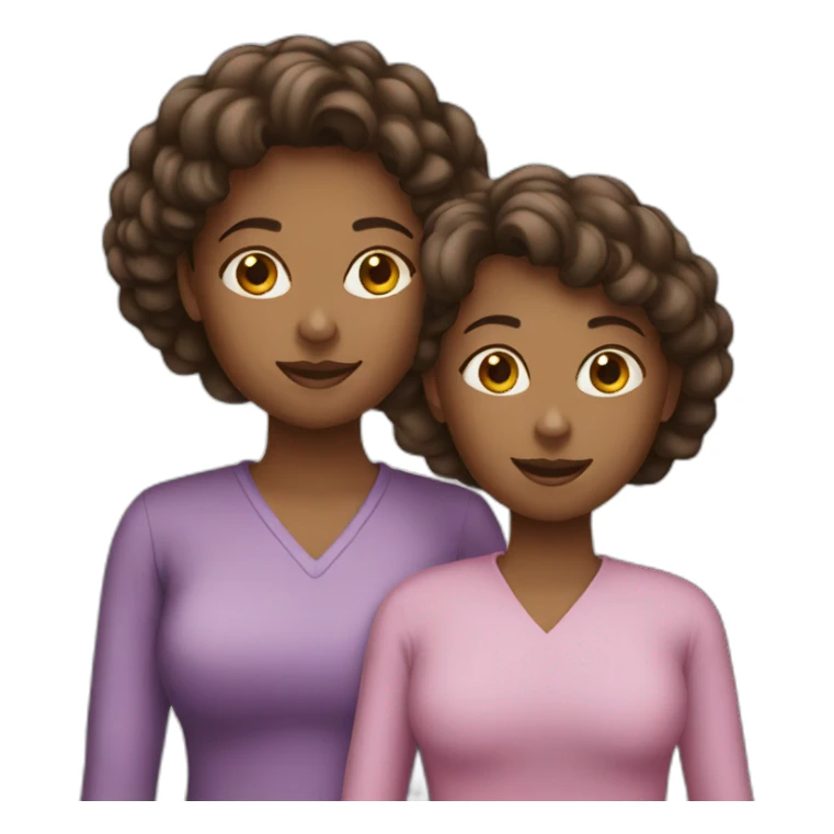 3 women family sticker